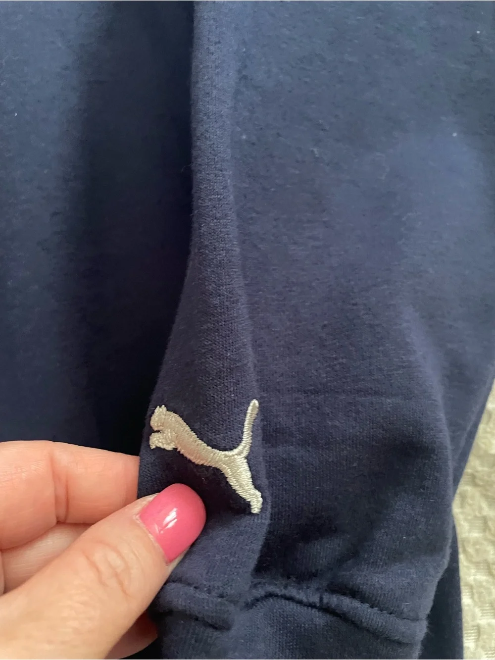 Puma Navy Crewneck Sweatshirt with White Logo